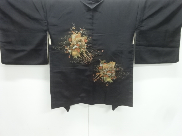 JAPANESE HAORI / URUSHI / WOVEN FLORAL PLANTS